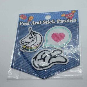Unicorn, heart quote & peace Peel And Stick Patch